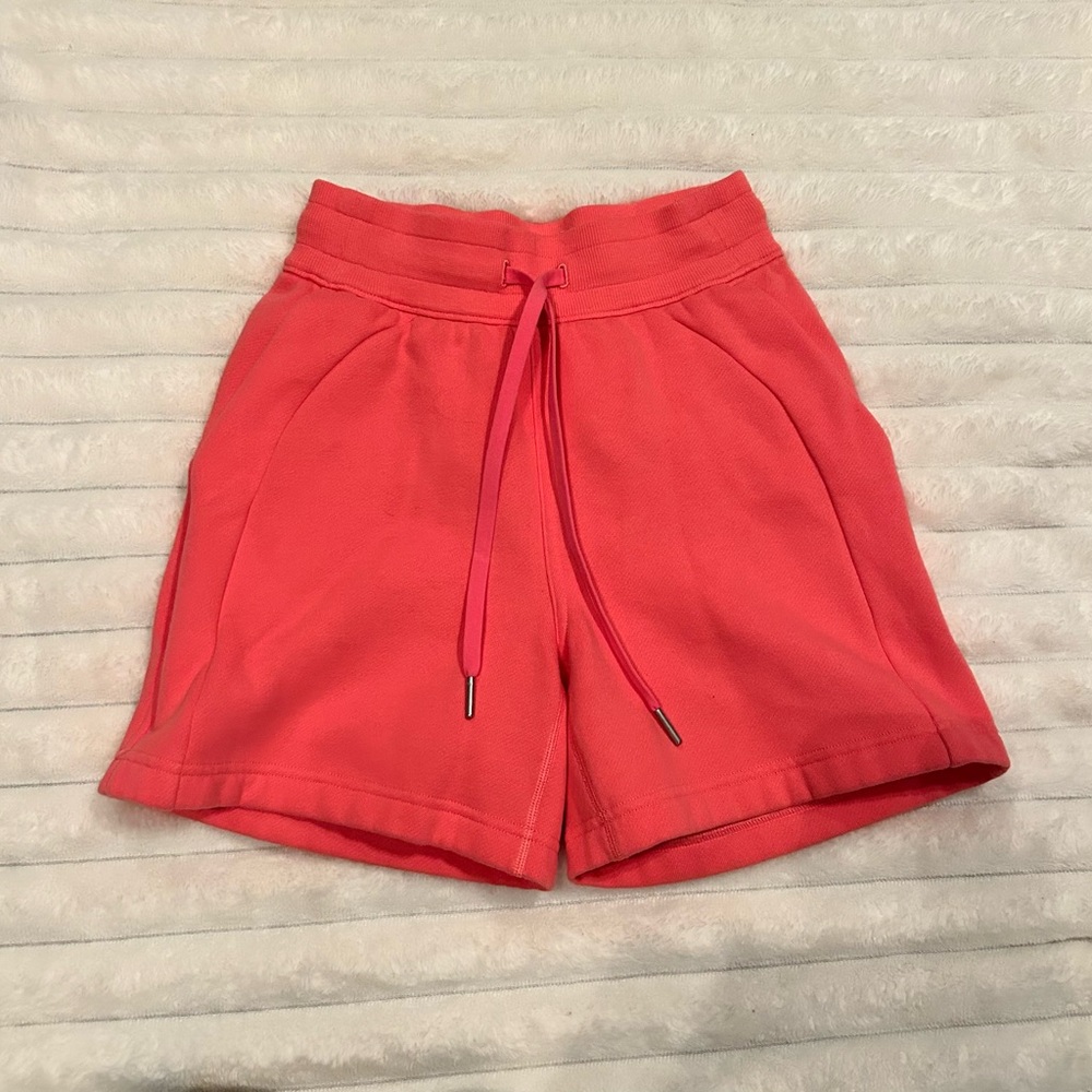 Lululemon Athletica Pink Scuba High Rise Shorts